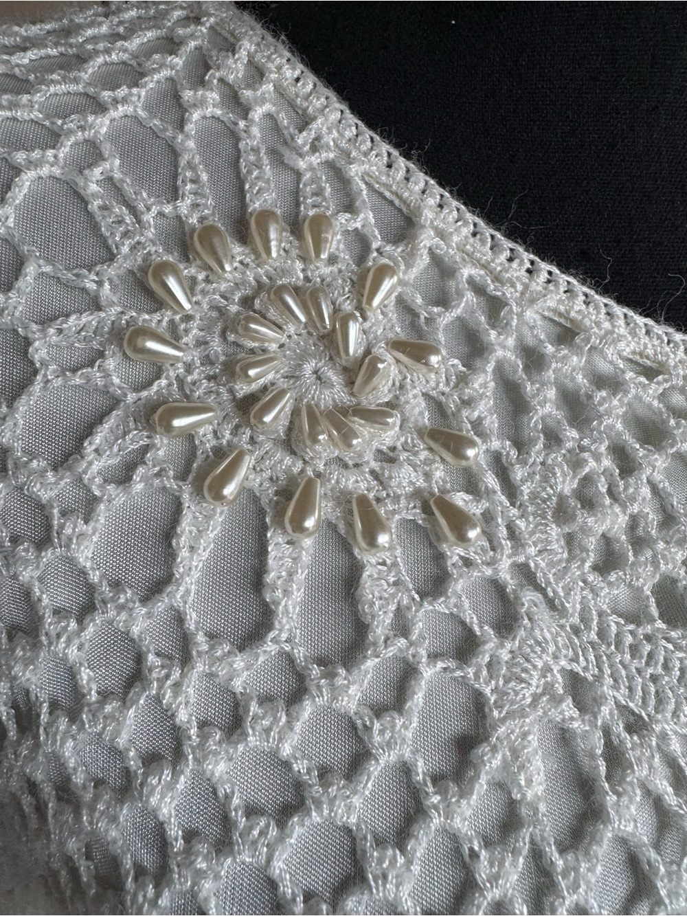 Peck & Peck Crochet Beaded Knit Sweater - Picture 5 of 14